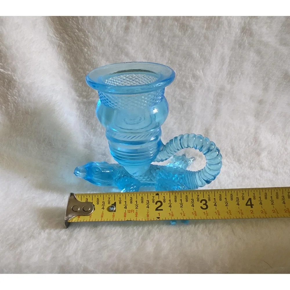 As-Is Whimsical Gecko Toothpick Holder Flaw, EAPG Collectible Animal Glassware
